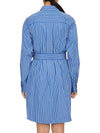 Women's Striped Belt Short Dress Blue - THEORY - BALAAN 6