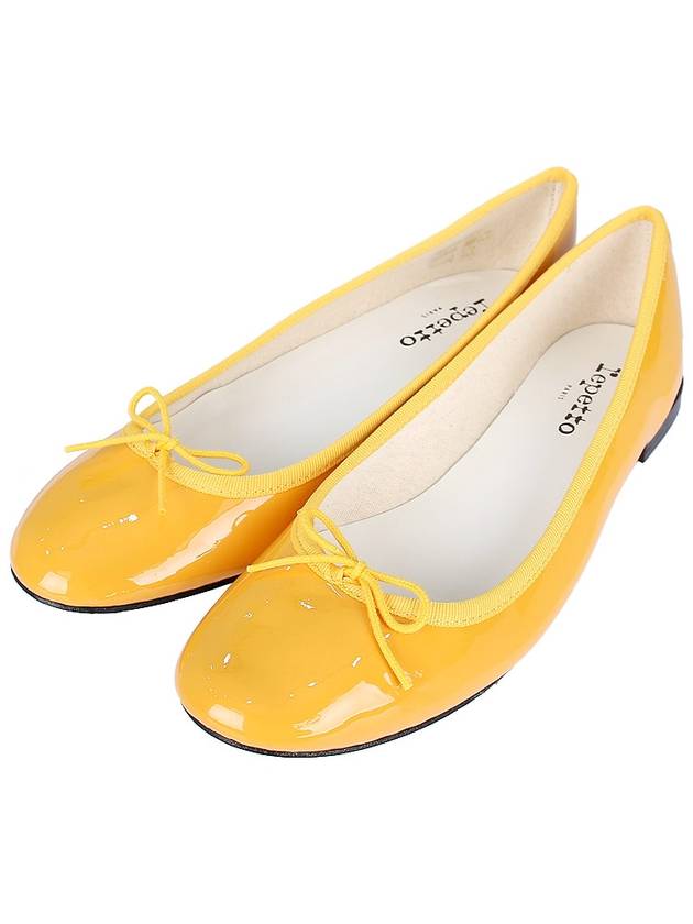 Women's Cendrillon Leather Ballerinas Yellow - REPETTO - BALAAN 3