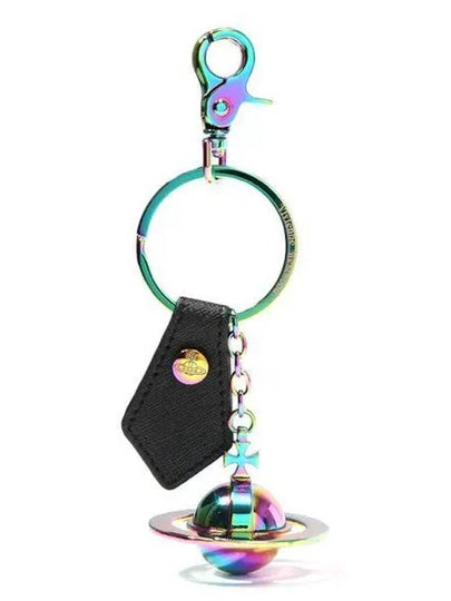 3D ORB Saffiano Iridescent Keyring Black - VIVIENNE WESTWOOD - BALAAN 2