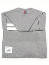 4 Bar Loopback Jersey Sweatshirt Light Grey - THOM BROWNE - BALAAN 4