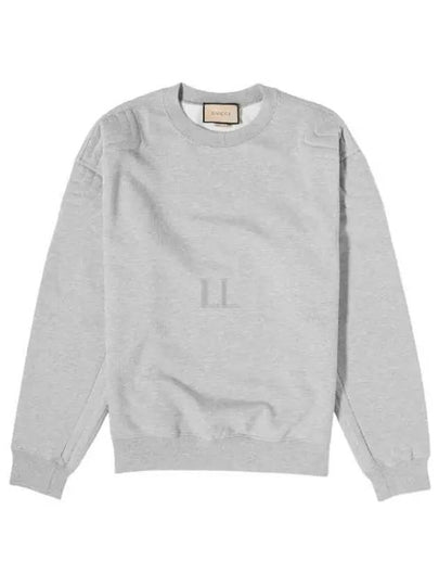 Men's Back Logo Sweatshirt Grey - GUCCI - BALAAN 2