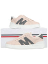 Monaco Logo Low Top Sneakers Pink - MONCLER - BALAAN 11