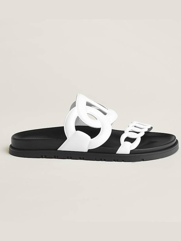 Extra Leather Sandals White - HERMES - BALAAN 4