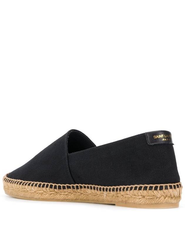 Logo Monogram Espadrilles Black - SAINT LAURENT - BALAAN 4