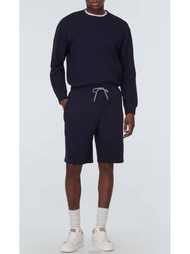 Cotton Jersey Sweatshirt Navy - BRUNELLO CUCINELLI - BALAAN 6