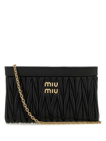 Materasse Nappa Clutch Bag Black - MIU MIU - BALAAN 1