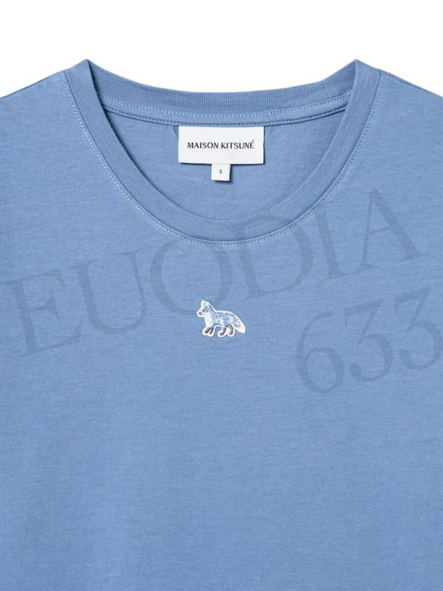 Baby Fox Patch Regular Short Sleeve T-Shirt Hampton Blue - MAISON KITSUNE - BALAAN 4