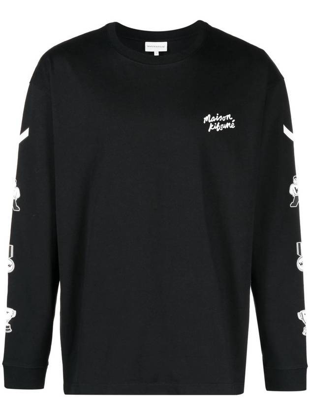 Prizes Comfort Long Sleeve T-Shirt Black - MAISON KITSUNE - BALAAN 1