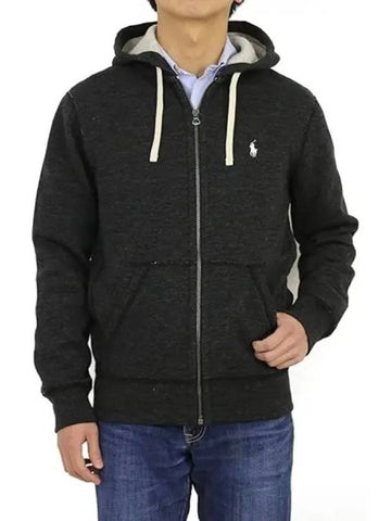 Ralph Lauren Men s Black Stitched Fleece Hooded Zip up 710625887003 - POLO RALPH LAUREN - BALAAN 1