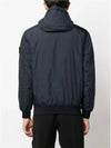 Men's Garment Dyed Crinkle Reps Recycled Nylon Primaloft TC Hooded Jacket Navy - STONE ISLAND - BALAAN 5