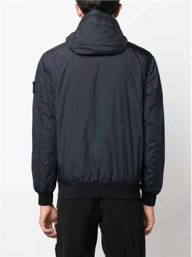 Men's Garment Dyed Crinkle Reps Recycled Nylon Primaloft TC Hooded Jacket Navy - STONE ISLAND - BALAAN 5