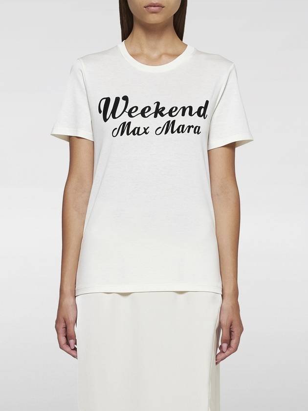 T-shirt Weekend Max Mara in cotone con stampa - WEEKEND MAX MARA - BALAAN 1