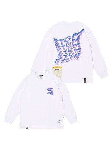 MAGIC OVERSIZED LONG SLEEVES T SHIRTS WHITE - STIGMA - BALAAN 1