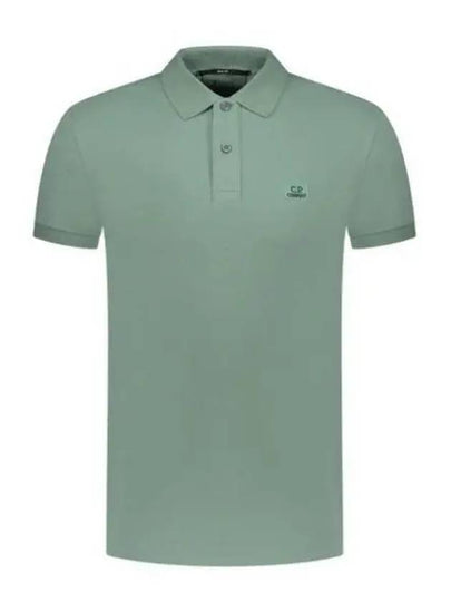 Stretch Piquet Slim Polo Shirt Green - CP COMPANY - BALAAN 2