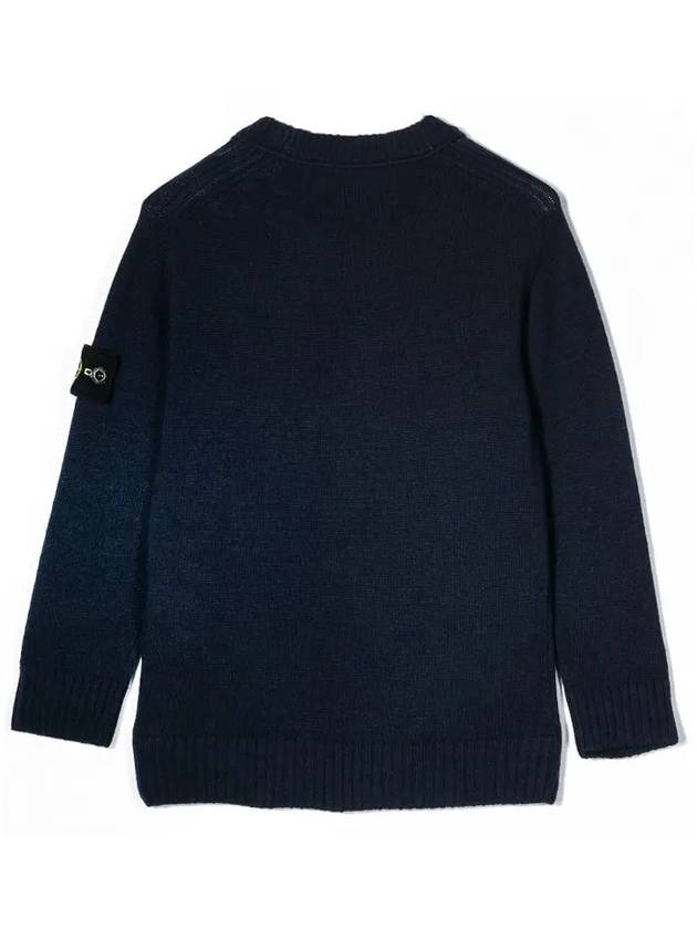 Kids Waffen Crew Neck Knit Navy 7116506A1 V0020 - STONE ISLAND - BALAAN 3