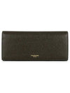 Men's Logo Pebble Grain Leather Long Wallet Brown - THOM BROWNE - BALAAN 2