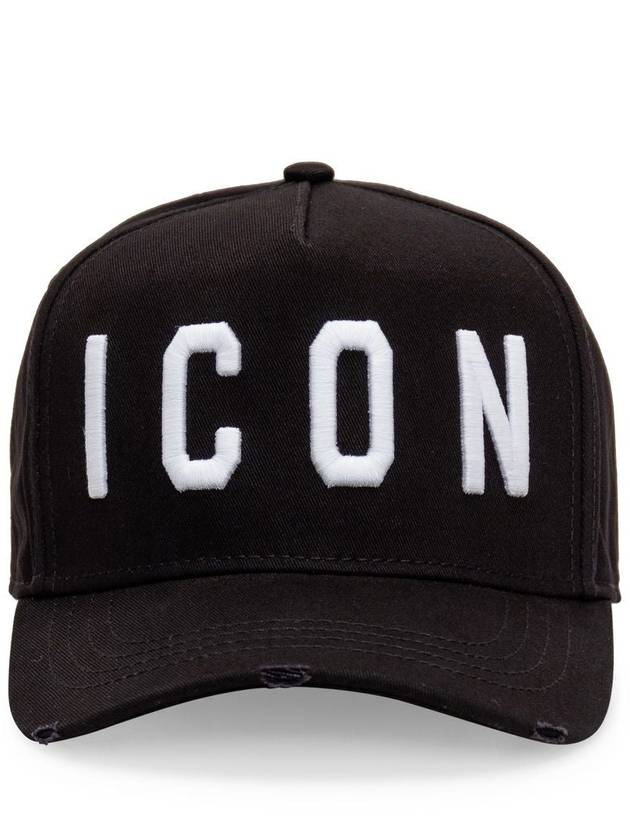 icon embroidery ball cap black white - DSQUARED2 - BALAAN 2