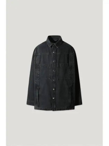 KOSSESPE Denim Overshirt Jacket DARK GRAY - IRO - BALAAN 1