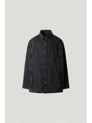 KOSSESPE Denim Overshirt Jacket DARK GRAY - IRO - BALAAN 1