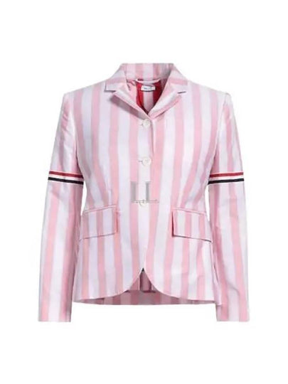 High Armhole RWB Arm Banding Striped Jacket Pink - THOM BROWNE - BALAAN 2