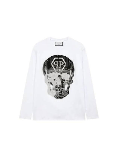 Men's Big Skull Hot Piece Crew Neck T-Shirt White 270294 - PHILIPP PLEIN - BALAAN 1