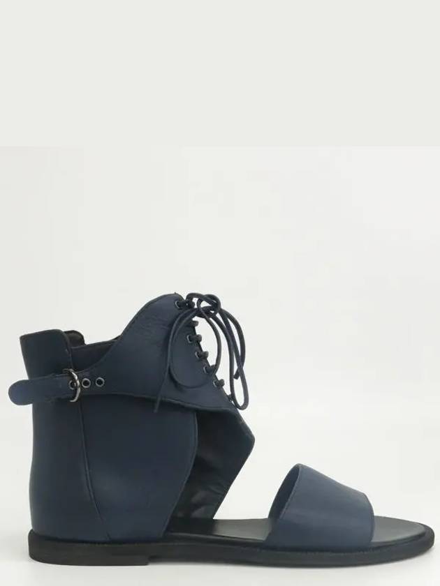 JN22060 Navy Leather Women s Sandals - JIL SANDER - BALAAN 3