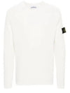 Wappen Patch Crew Neck Knit Top White - STONE ISLAND - BALAAN 2