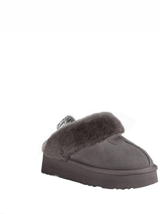 Australia Ozwear UGG Slippers High Heel Winter Fur Shoes Indoor OZ114 Gray - OZWEAR UGG - BALAAN 2