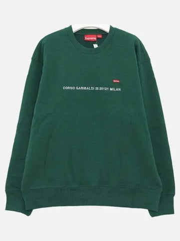 Shop Small Box Logo Sweatshirt Brushed Men s FW22SW28I DK GREEN 1043579 - SUPREME - BALAAN 1