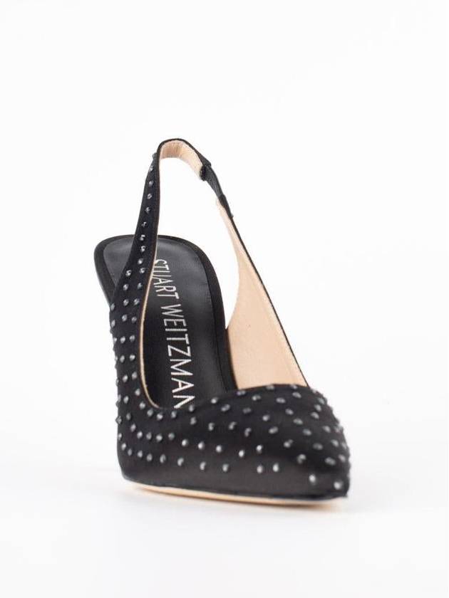 Stuart Weitzman Black Slingback With Swarovski - STUART WEITZMAN - BALAAN 2