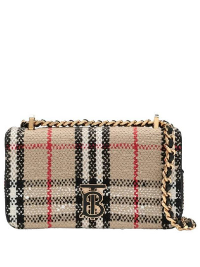 TB Logo Check Bouclé Mini Lola Cross Bag Beige - BURBERRY - BALAAN 2