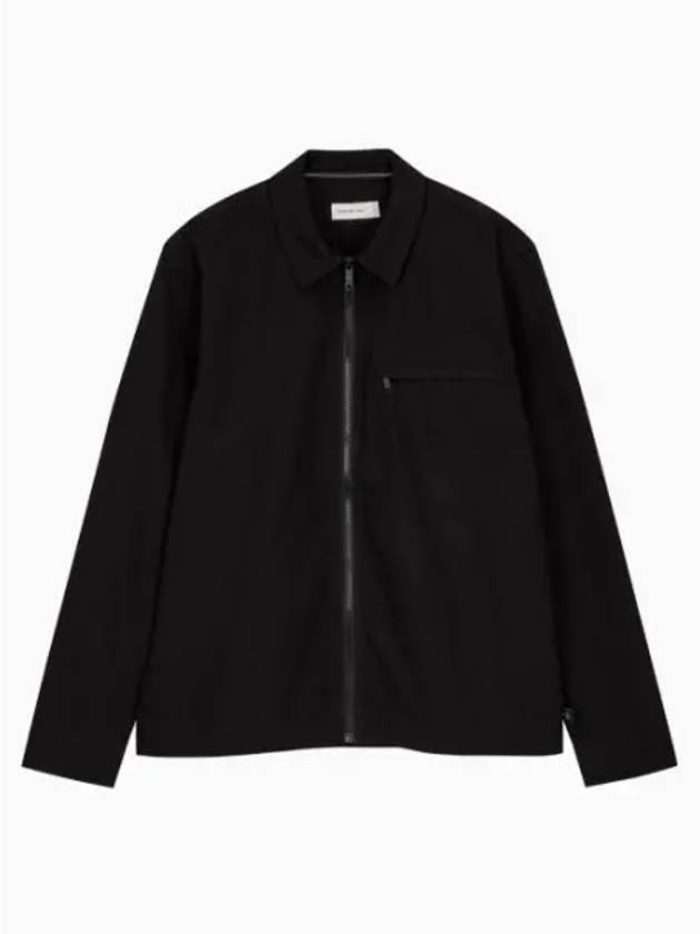 Jeans Chest Pocket Shirt Zip-Up Jacket Black - CALVIN KLEIN - BALAAN 1