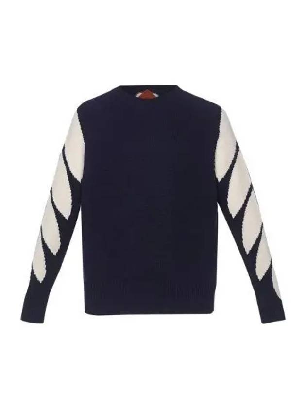 Intarsia Laurel Knit Top Navy - MCM - BALAAN 2