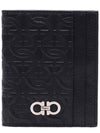 Embossed Logo Flap Gancini Card Wallet Black - SALVATORE FERRAGAMO - BALAAN 3