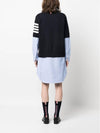 Women's 4 Bar Cotton Shirt Midi Dress Navy - THOM BROWNE - BALAAN 6