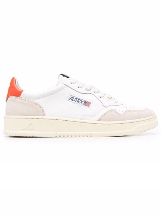 Medalist Leather Suede Orange Tab Low Top Sneakers White - AUTRY - BALAAN 2