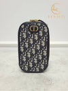 Used luxury goods Lewis It Navy Oblique Montaine 30 Phone Holder Chain Bag - DIOR - BALAAN 1