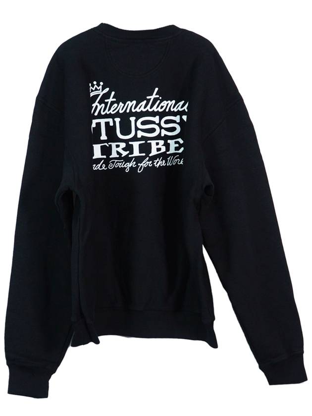 Italian Origin Top Wear East Pigment Dyed Crew Black 1915020 - STUSSY - BALAAN 5