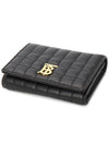 Lola Small Quilted Leather Folding Wallet Black Light Gold - BURBERRY - BALAAN 4