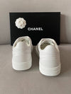 CC Logo Calfskin Low Top Sneakers White - CHANEL - BALAAN 9