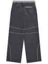 Connected PantsCharcoal Unisex Nylon Straight Pants Gray - PHOS333 - BALAAN 3