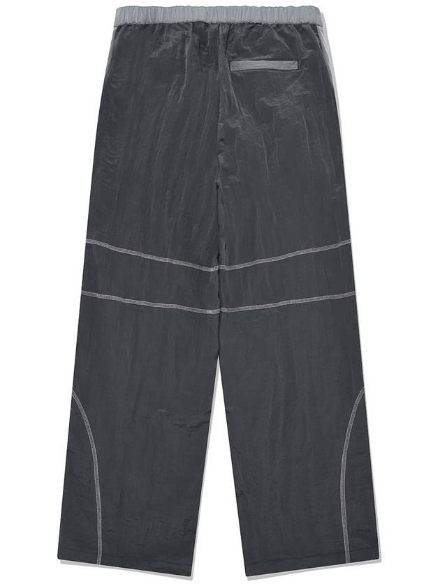 Connected PantsCharcoal Unisex Nylon Straight Pants Gray - PHOS333 - BALAAN 3