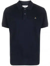 Classic ORB Logo Polo Shirt Navy - VIVIENNE WESTWOOD - BALAAN 2