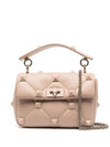 Rockstud Foldover Lambskin Leather Shoulder Bag Beige - VALENTINO - BALAAN 1