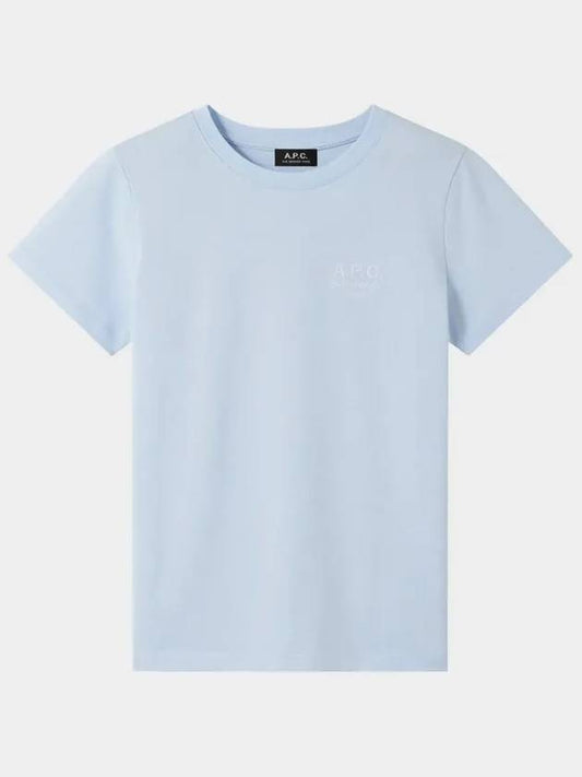 Denise Logo Cotton Short Sleeve T-shirt Light Blue - A.P.C. - BALAAN 2