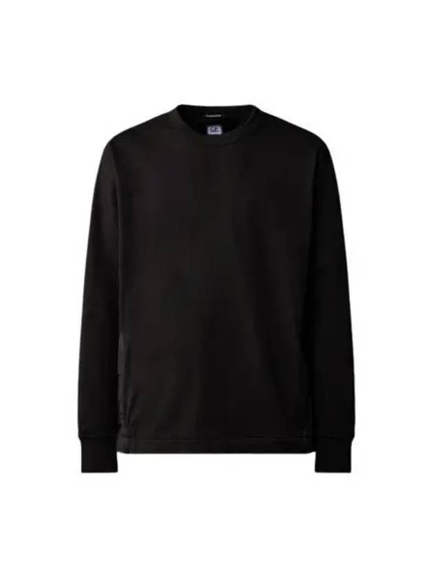 Stretch Fleece Mixed Pocket Sweatshirt Black - CP COMPANY - BALAAN 2