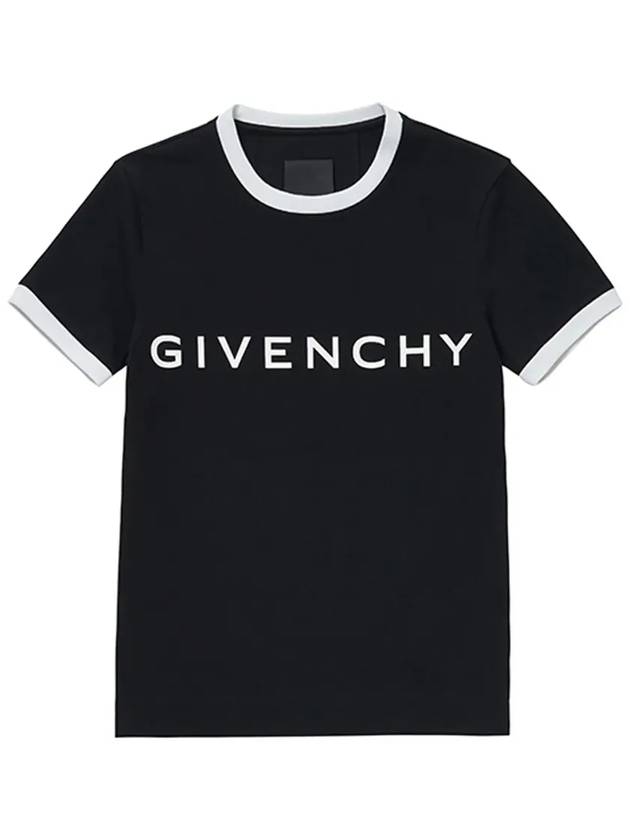 Archetype Slim Fit Cotton Short Sleeve T-Shirt Black - GIVENCHY - BALAAN 5