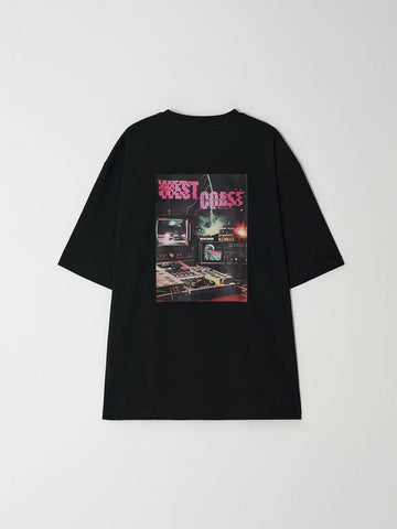 Overfit Retro Poster T Shirt Black - BOOVOOM - BALAAN 1