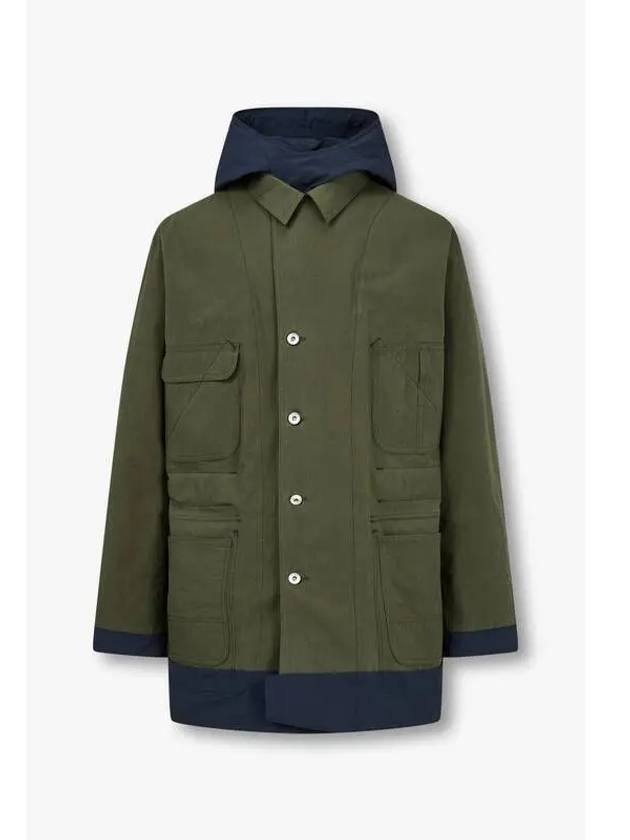 Men s Hooded Ripstop Reversible Coat Fatigue - SACAI - BALAAN 1