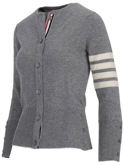 CLASSIC CREWNECK CARDIGAN W/ 4 BAR IN CASHMERE - THOM BROWNE - BALAAN 2